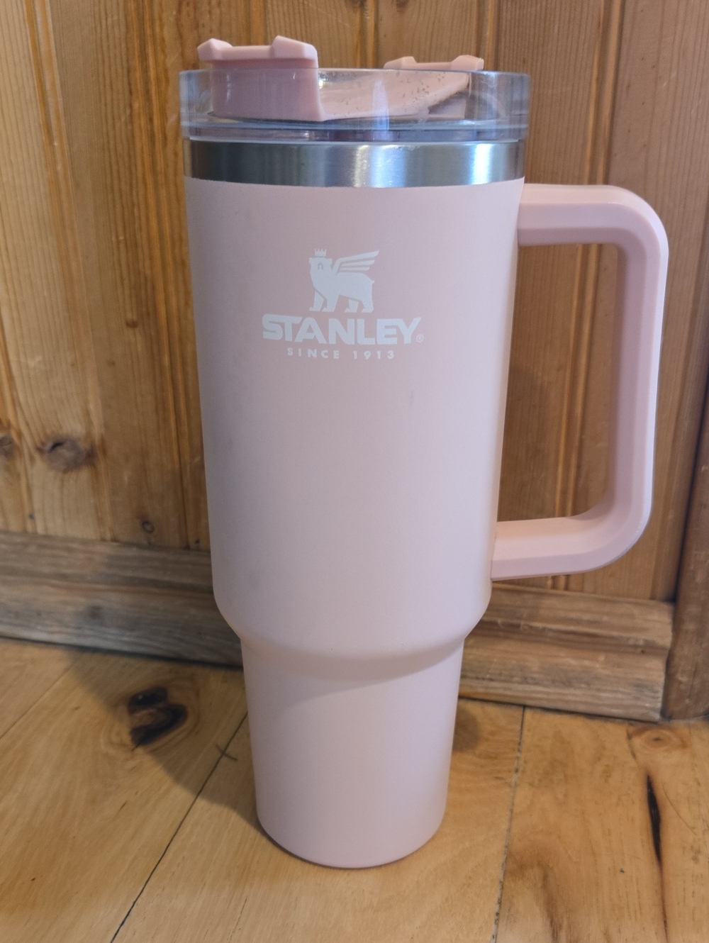 Stanley Blush Pink Travel Tumbler with Handle